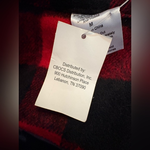Cracker Barrel Buffalo Plaid Check Shacket size Medium NWT - Picture 7 of 7